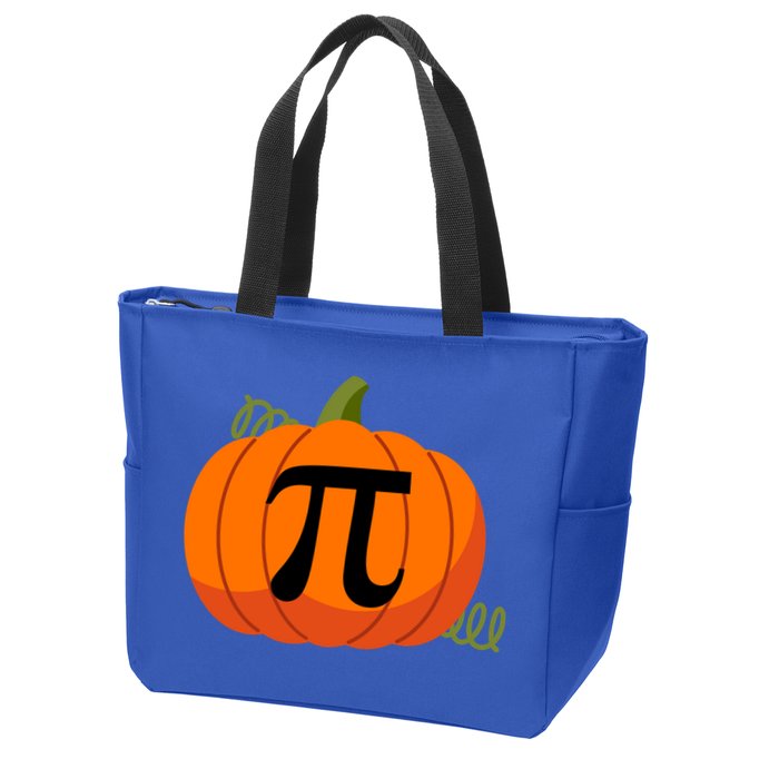 Pumpkin Pi Funny Thanksgiving Math Puns Favorite Pie Pi Day Gift Zip Tote Bag