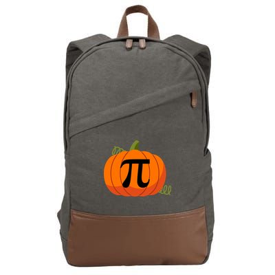 Pumpkin Pi Funny Thanksgiving Math Puns Favorite Pie Pi Day Gift Cotton Canvas Backpack