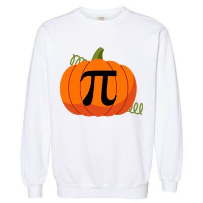 Pumpkin Pi Funny Thanksgiving Math Puns Favorite Pie Pi Day Gift Garment-Dyed Sweatshirt