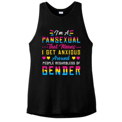 Pansexual Pride Flag Lgbtq Nonbinary Genderfluid Clothing Gift Ladies PosiCharge Tri-Blend Wicking Tank