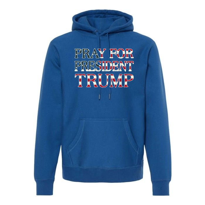 Protrump Pray For Trump Peace And Love Cool Gift Premium Hoodie