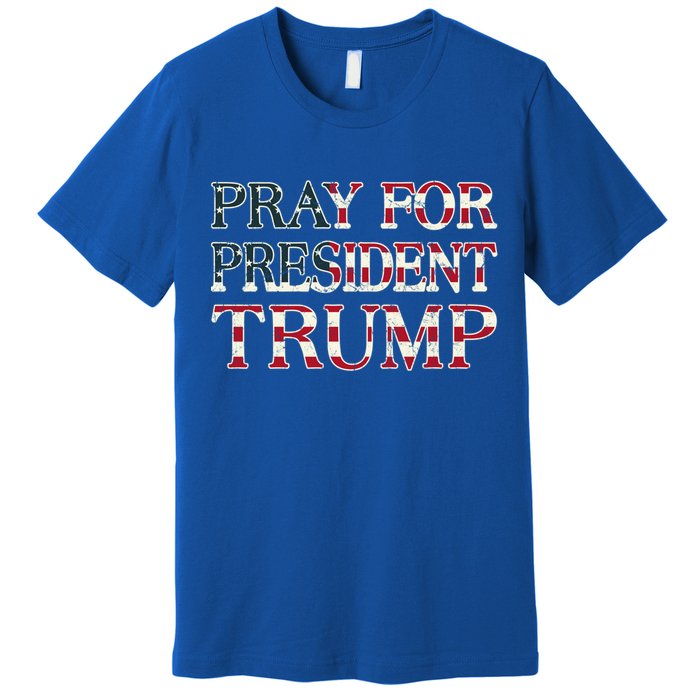 Protrump Pray For Trump Peace And Love Cool Gift Premium T-Shirt