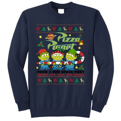 Pizza Planet Food & Fun Space Port Funny Christmas Ulgy Tall Sweatshirt