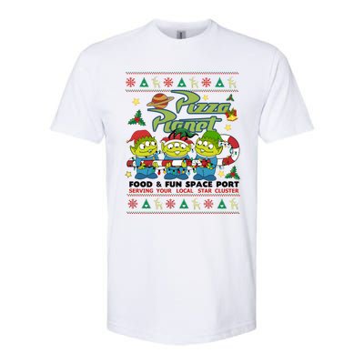 Pizza Planet Food & Fun Space Port Funny Christmas Ulgy Softstyle CVC T-Shirt