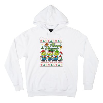 Pizza Planet Food & Fun Space Port Funny Christmas Ulgy Hoodie