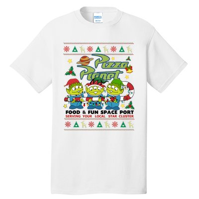 Pizza Planet Food & Fun Space Port Funny Christmas Ulgy Tall T-Shirt