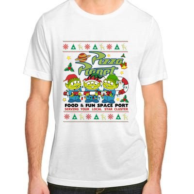 Pizza Planet Food & Fun Space Port Funny Christmas Ulgy Adult ChromaSoft Performance T-Shirt