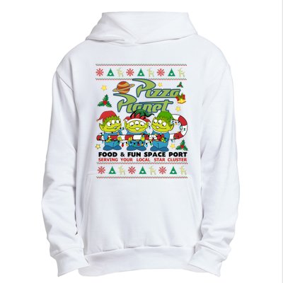 Pizza Planet Food & Fun Space Port Funny Christmas Ulgy Urban Pullover Hoodie