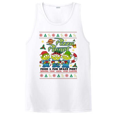 Pizza Planet Food & Fun Space Port Funny Christmas Ulgy PosiCharge Competitor Tank