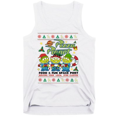 Pizza Planet Food & Fun Space Port Funny Christmas Ulgy Tank Top