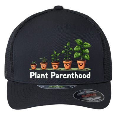 Plant Parenthood For Plant Moms & Dads Funny Cute Flexfit Unipanel Trucker Cap