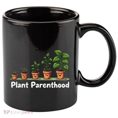 Plant Parenthood For Plant Moms & Dads Funny Cute 11oz C Handle Ceramic Mug