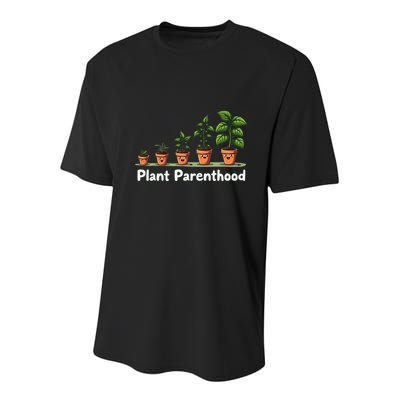 Plant Parenthood For Plant Moms & Dads Funny Cute Youth Performance Sprint T-Shirt