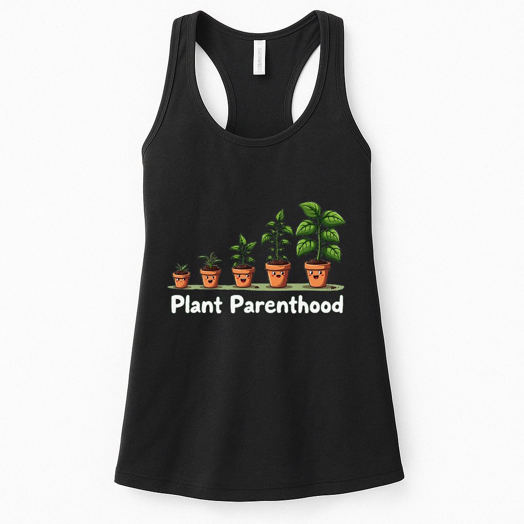 Plant Parenthood For Plant Moms & Dads Funny Cute Womens Tank Top