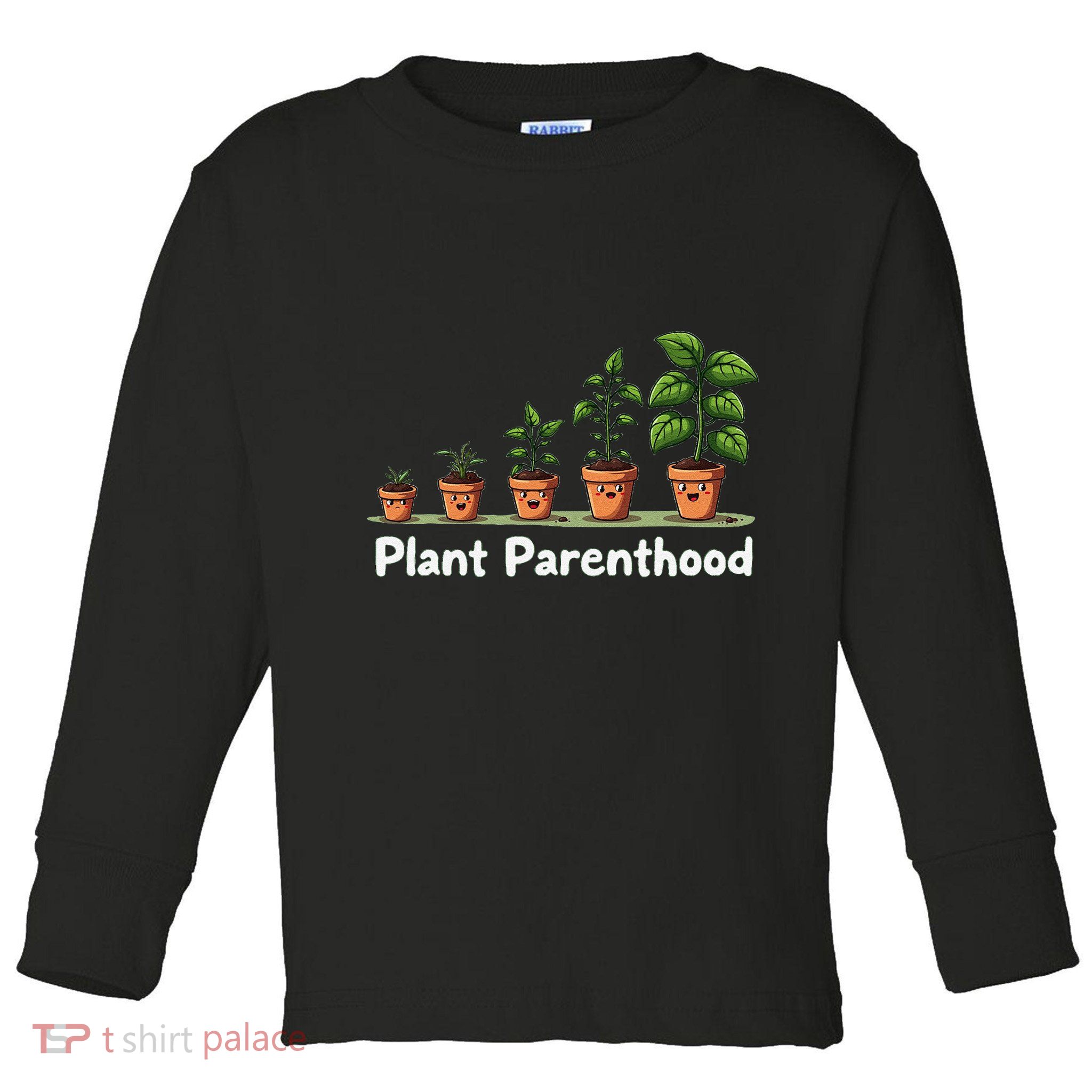 Plant Parenthood For Plant Moms & Dads Funny Cute Toddler Long Sleeve Shirt
