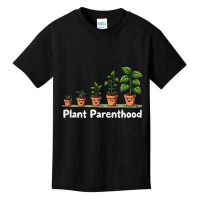 Plant Parenthood For Plant Moms & Dads Funny Cute Kids T-Shirt