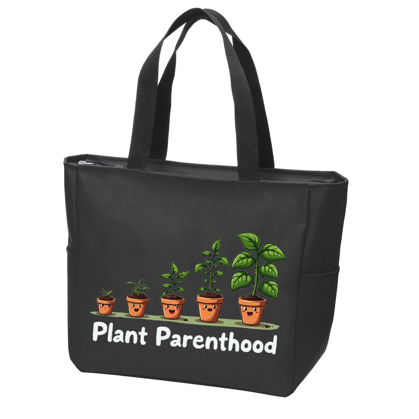 Plant Parenthood For Plant Moms & Dads Funny Cute Zip Tote Bag