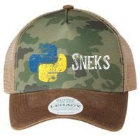 Python Programming Funny Programmer Python Logo Sneks Gift  Legacy Tie Dye Trucker Hat