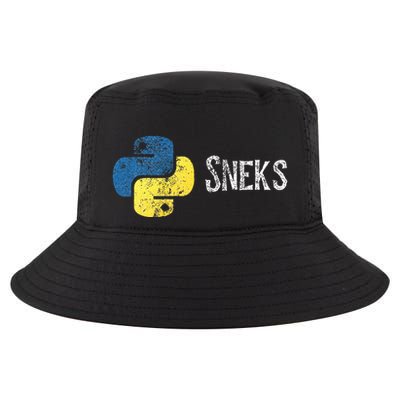 Python Programming Funny Programmer Python Logo Sneks Gift  Cool Comfort Performance Bucket Hat