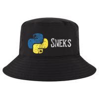 Python Programming Funny Programmer Python Logo Sneks Gift  Cool Comfort Performance Bucket Hat