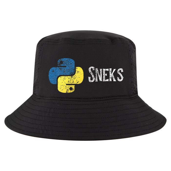 Python Programming Funny Programmer Python Logo Sneks Gift  Cool Comfort Performance Bucket Hat