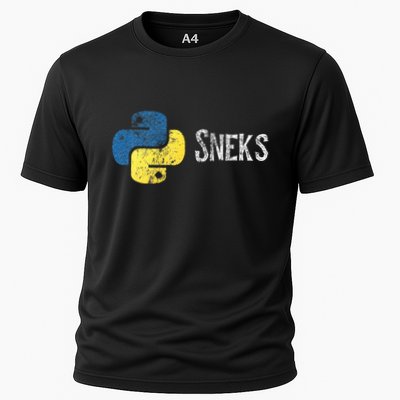 Python Programming Funny Programmer Python Logo Sneks Gift  Performance Shirt