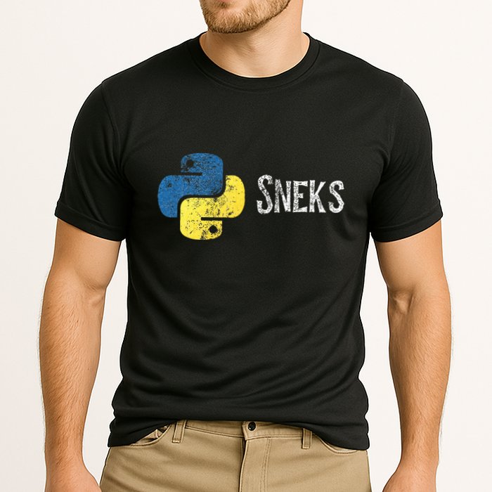 Python Programming Funny Programmer Python Logo Sneks Gift  Performance Shirt