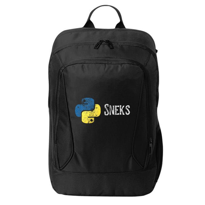Python Programming Funny Programmer Python Logo Sneks Gift  City Backpack