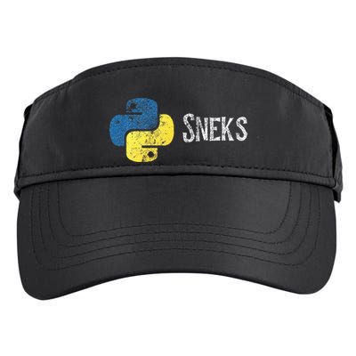 Python Programming Funny Programmer Python Logo Sneks Gift  Adult Drive Performance Visor
