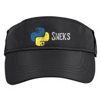 Python Programming Funny Programmer Python Logo Sneks Gift  Adult Drive Performance Visor