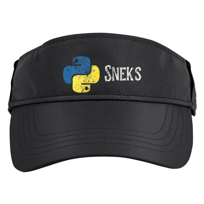 Python Programming Funny Programmer Python Logo Sneks Gift  Adult Drive Performance Visor