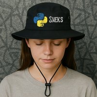 Python Programming Funny Programmer Python Logo Sneks Gift  Bucket Hat