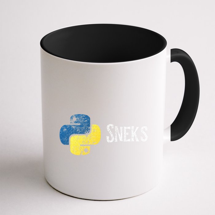 Python Programming Funny Programmer Python Logo Sneks Gift  Mug