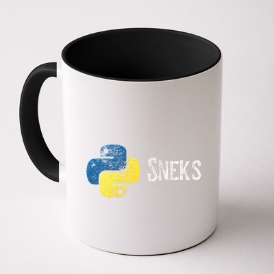 Python Programming Funny Programmer Python Logo Sneks Gift  Mug