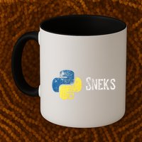 Python Programming Funny Programmer Python Logo Sneks Gift  Mug
