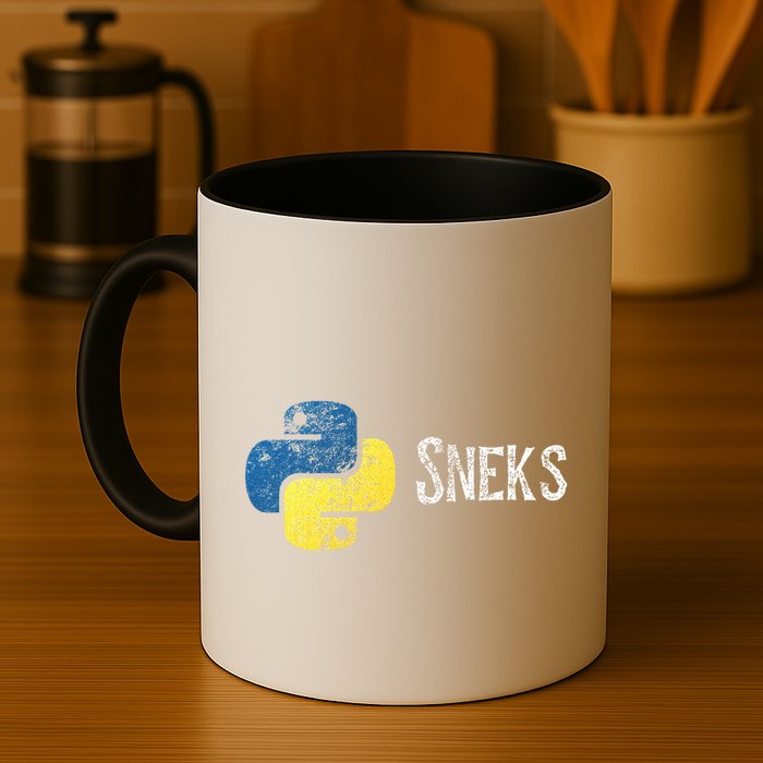 Python Programming Funny Programmer Python Logo Sneks Gift  Mug