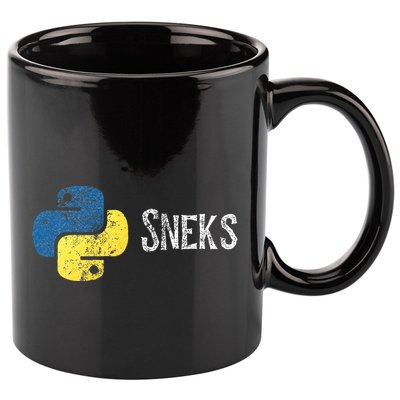 Python Programming Funny Programmer Python Logo Sneks Gift  11oz C Handle Ceramic Mug