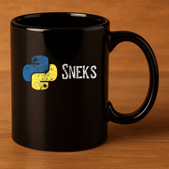 Python Programming Funny Programmer Python Logo Sneks Gift  11oz C Handle Ceramic Mug
