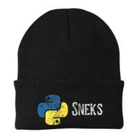 Python Programming Funny Programmer Python Logo Sneks Gift  Beanie