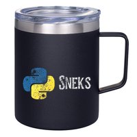 Python Programming Funny Programmer Python Logo Sneks Gift  12oz Stainless Steel Coffee Mug