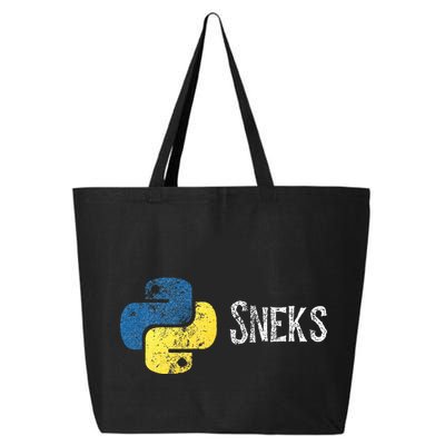 Python Programming Funny Programmer Python Logo Sneks Gift  25L Jumbo Tote