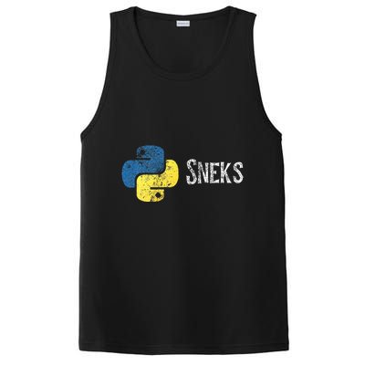 Python Programming Funny Programmer Python Logo Sneks Gift  PosiCharge Competitor Tank