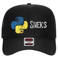 Python Programming Funny Programmer Python Logo Sneks Gift  Trucker Hat