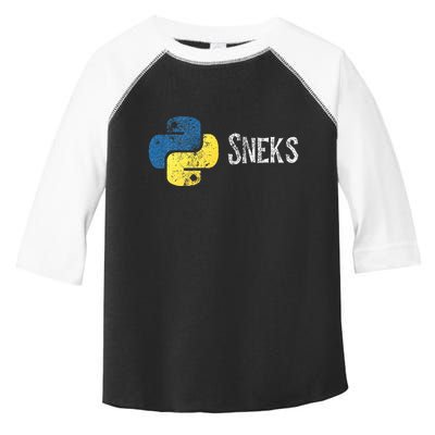 Python Programming Funny Programmer Python Logo Sneks Gift  Toddler Fine Jersey T-Shirt