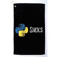 Python Programming Funny Programmer Python Logo Sneks Gift  Golf Towel