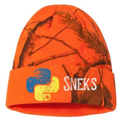 Python Programming Funny Programmer Python Logo Sneks Gift  Kati Licensed 12" Camo Beanie