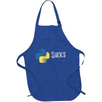 Python Programming Funny Programmer Python Logo Sneks Gift  Apron