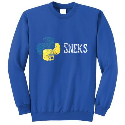 Python Programming Funny Programmer Python Logo Sneks Gift  Sweatshirt