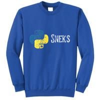 Python Programming Funny Programmer Python Logo Sneks Gift  Sweatshirt