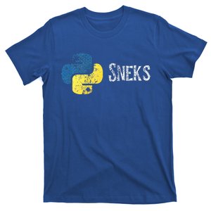 Python Programming Funny Programmer Python Logo Sneks Gift  T-Shirt